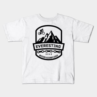 Everesting Mission Accomplished / for cycling lovers / 8848 meters Kids T-Shirt